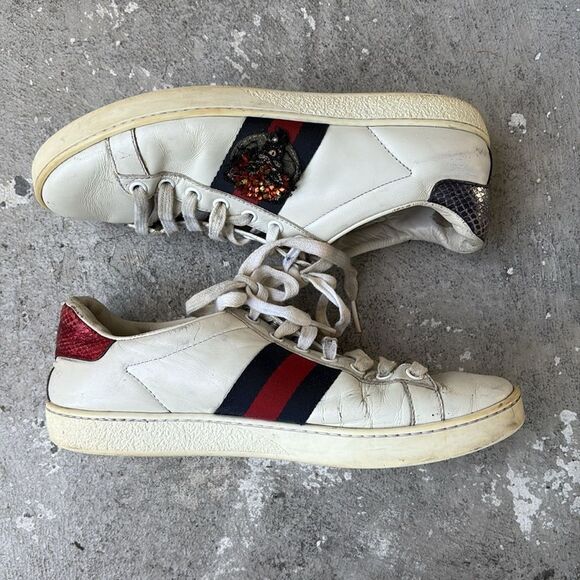Gucci, distressed ace sneakers - Picture 3 of 11